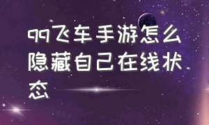 qq飞车手游怎么隐藏自己在线状态