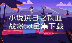 小说抗日之铁血战将txt全集下载（抗日之铁血兵王完整版txt全集下载）