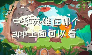 中华英雄在哪个app上面可以看（中华英雄online怎么下载）