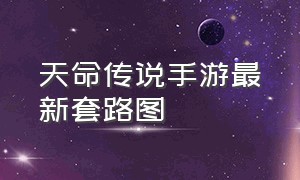 天命传说手游最新套路图