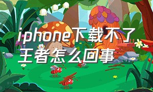 iphone下载不了王者怎么回事（苹果手机无法下载王者怎么办）