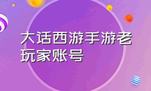 大话西游手游老玩家账号（大话西游手游账号登录）