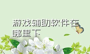 游戏辅助软件在哪里下