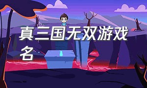 真三国无双游戏名