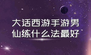 大话西游手游男仙练什么法最好