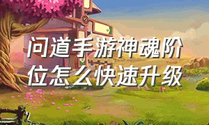 问道手游神魂阶位怎么快速升级（问道手游新区3天70级）