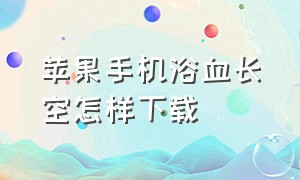 苹果手机浴血长空怎样下载