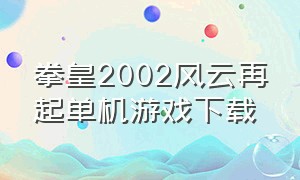 拳皇2002风云再起单机游戏下载（拳皇2002下载官方版）