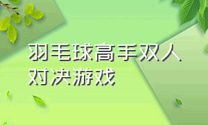 羽毛球高手双人对决游戏（游戏羽毛球高高手联机双人版）