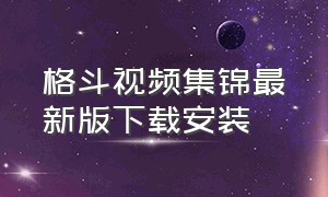 格斗视频集锦最新版下载安装