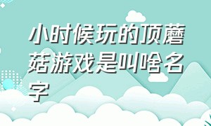 小时候玩的顶蘑菇游戏是叫啥名字