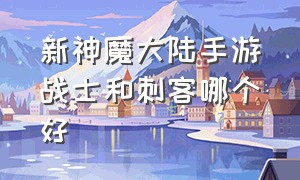 新神魔大陆手游战士和刺客哪个好（新神魔大陆手游火枪转职哪个厉害）