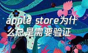 apple store为什么总是需要验证