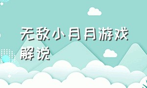 无敌小月月游戏解说