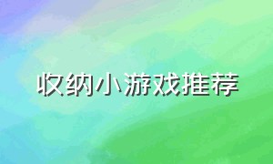 收纳小游戏推荐（最新的收纳小游戏）