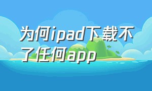 为何ipad下载不了任何app