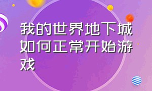 我的世界地下城如何正常开始游戏（我的世界地下城如何开启在线游戏）