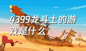 4399龙斗士的游戏是什么