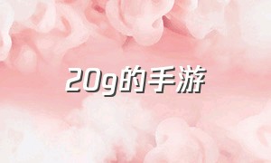 20g的手游