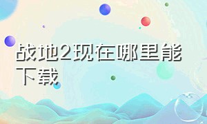 战地2现在哪里能下载