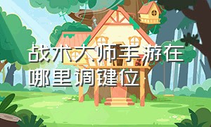 战术大师手游在哪里调键位