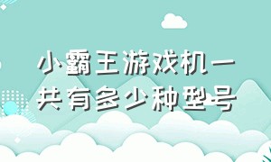 小霸王游戏机一共有多少种型号（小霸王游戏机至今有几款了）