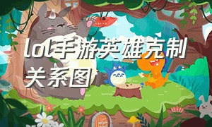 lol手游英雄克制关系图