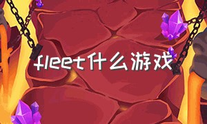 fleet什么游戏（fleetsl是什么游戏类型）