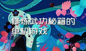 修炼武功秘籍的单机游戏