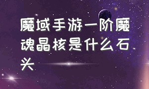 魔域手游一阶魔魂晶核是什么石头