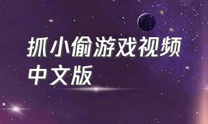 抓小偷游戏视频中文版