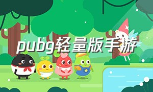 pubg轻量版手游