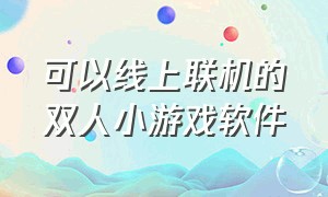 可以线上联机的双人小游戏软件