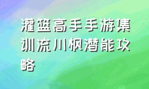 灌篮高手手游集训流川枫潜能攻略