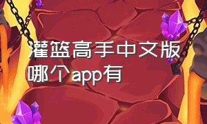 灌篮高手中文版哪个app有