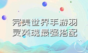 完美世界手游羽灵英魂最强搭配