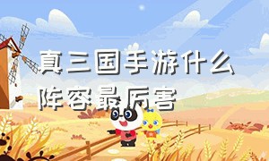 真三国手游什么阵容最厉害