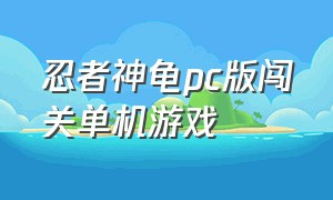 忍者神龟pc版闯关单机游戏