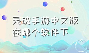 灵魂手游中文版在哪个软件下