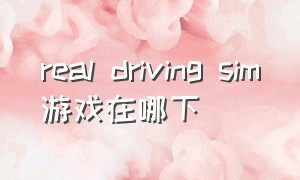 real driving sim游戏在哪下