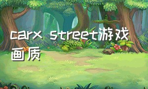 carx street游戏画质