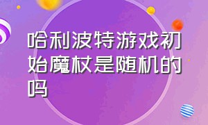 哈利波特游戏初始魔杖是随机的吗