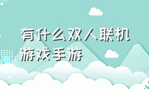 有什么双人联机游戏手游