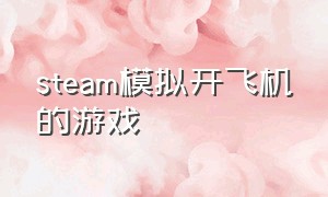 steam模拟开飞机的游戏