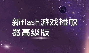 新flash游戏播放器高级版