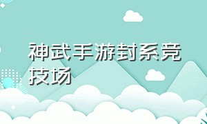 神武手游封系竞技场（神武手游竞技场排行第一）