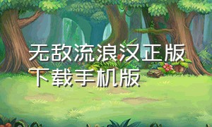 无敌流浪汉正版下载手机版