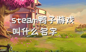 steam鸭子游戏叫什么名字