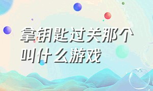 拿钥匙过关那个叫什么游戏（推箱子拿钥匙过关那个叫什么游戏）