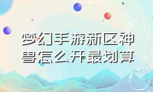 梦幻手游新区神兽怎么开最划算